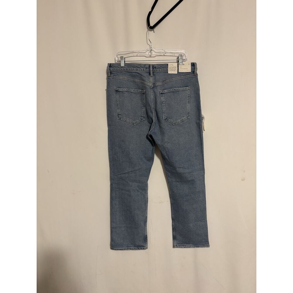 Agolde Jeans 32 Blue Riley High Rise Straight Crop New - Picture 6 of 12